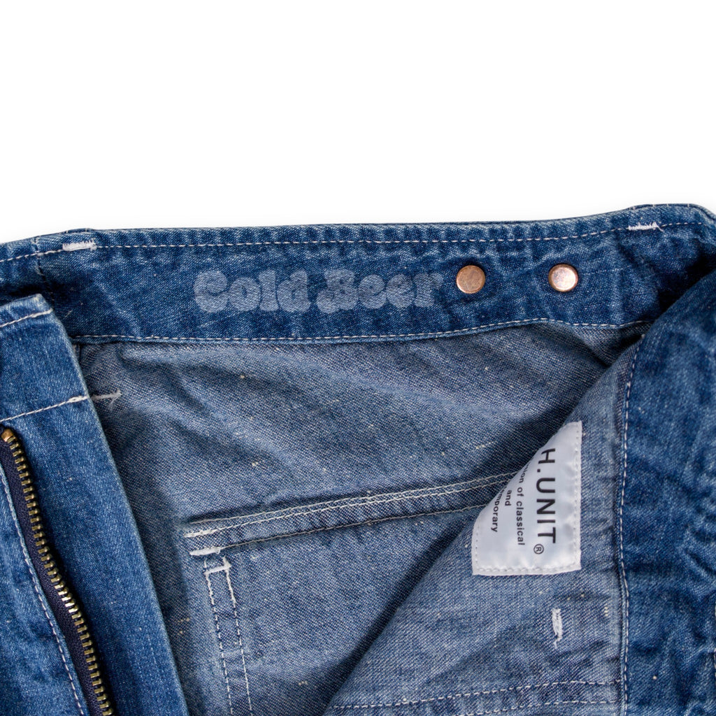 【H.UNIT ColdBeer別注】Denim fatigue pants (Customize)