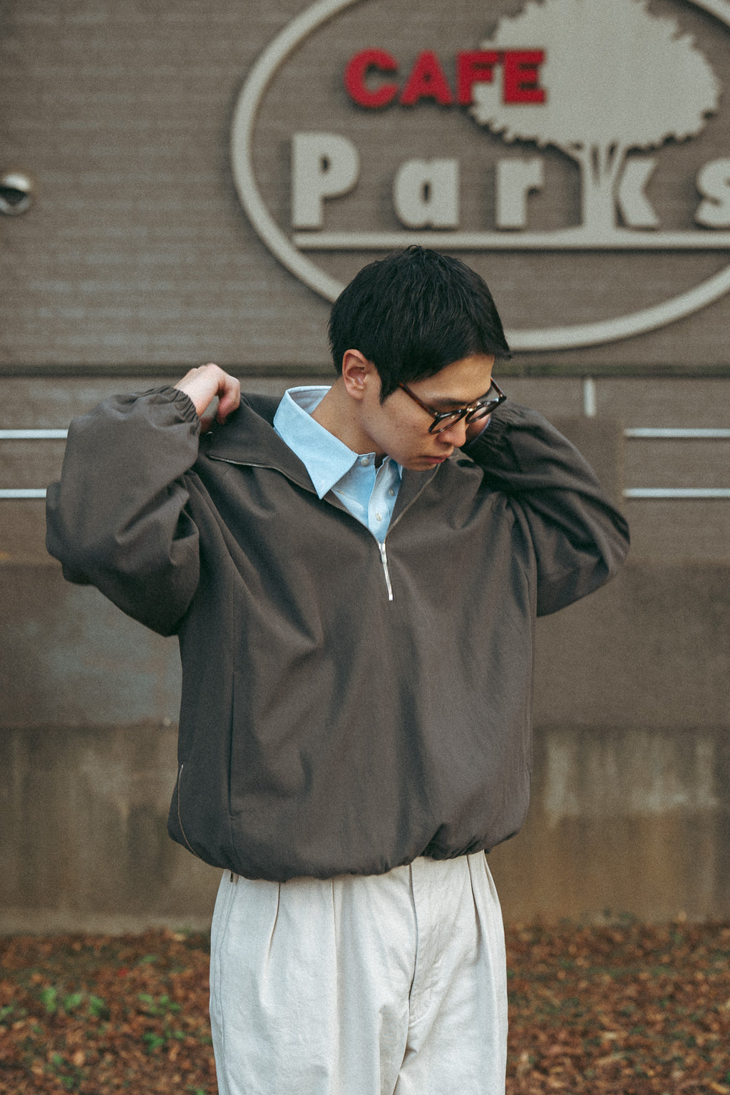 UITU x ColdBeer Store THE OFFING Gabardine Half-Zip Pullover