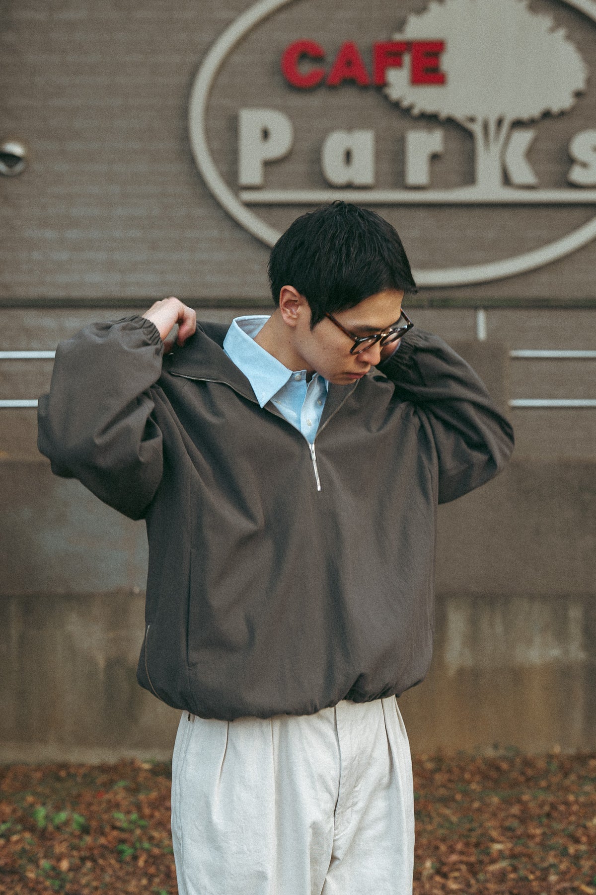 UITU x ColdBeer Store THE OFFING Gabardine Half-Zip Pullover