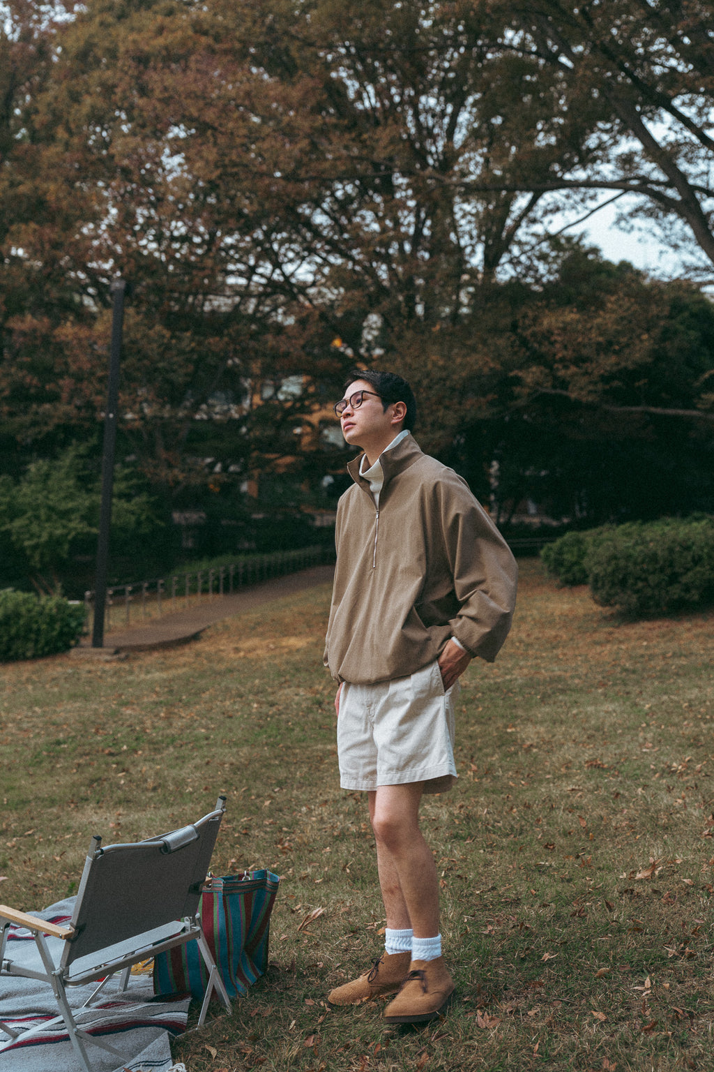 UITU x ColdBeer Store THE OFFING Gabardine Half-Zip Pullover