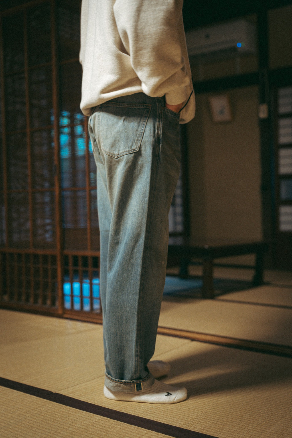 H.UNIT Selvedge denim 5P(Used wash) Indigo
