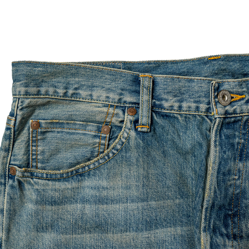 H.UNIT Selvedge denim 5P(Used wash) Indigo