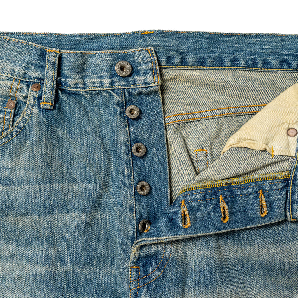 H.UNIT Selvedge denim 5P(Used wash) Indigo