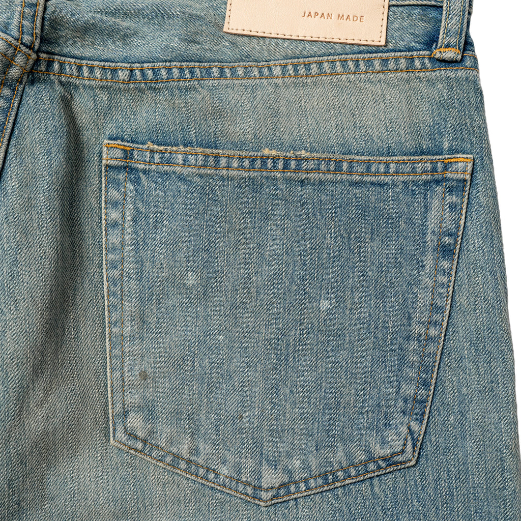 H.UNIT Selvedge denim 5P(Used wash) Indigo