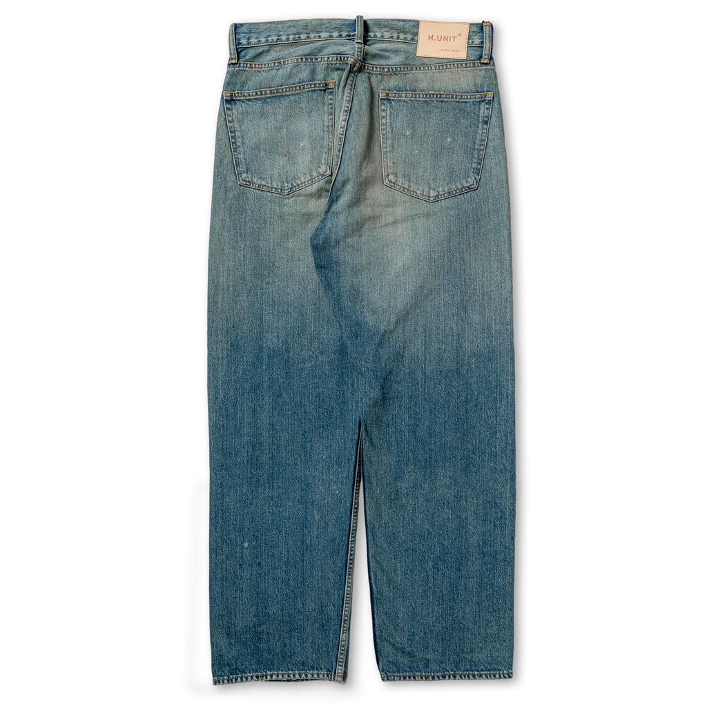 H.UNIT Selvedge denim 5P(Used wash) Indigo